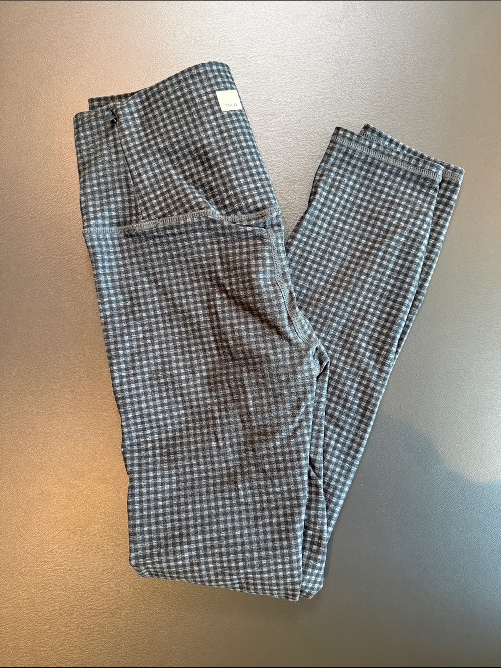 Vuori Women’s Leggings Grey Check Stretch Pants
